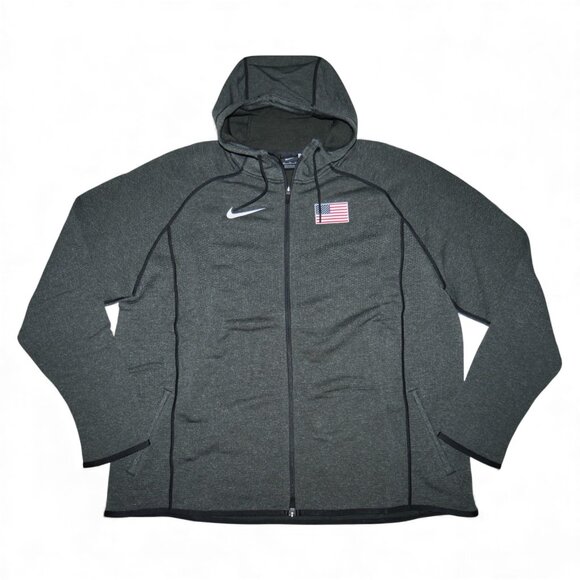 Nike Pro Elite Team USA Travel Jacket Hoodie Men Size XXL 2XL CT4038-001 NEW - Picture 3 of 11